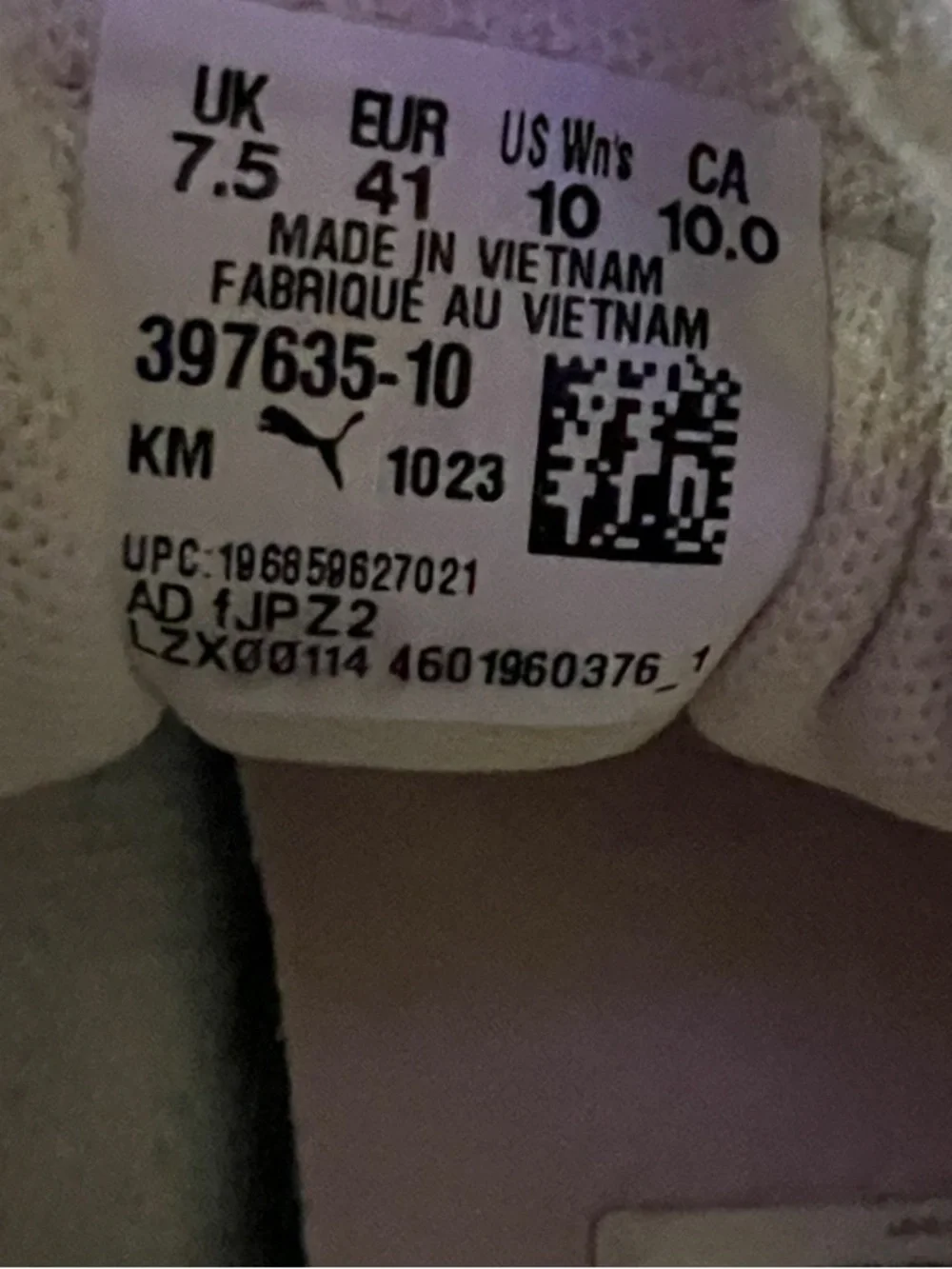 Puma White Sneakers with Pink and Gold Details